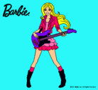 Dibujo Barbie guitarrista pintado por pliu