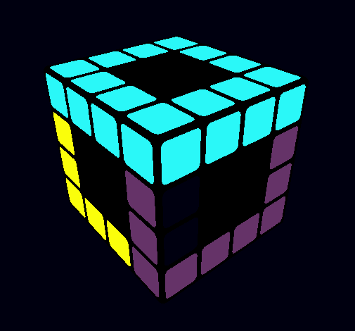Dibujo Cubo de Rubik pintado por MATEORN