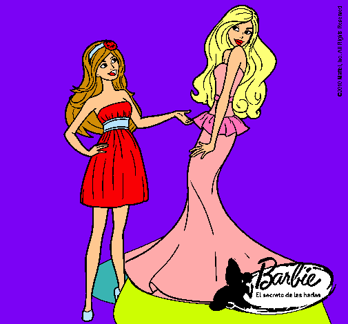 Dibujo Barbie estrena vestido pintado por elnitaguay