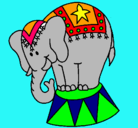 Dibujo Elefante actuando pintado por isai