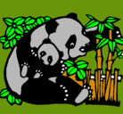 Dibujo Mama panda pintado por Zuzi   