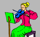 Dibujo Dama violinista pintado por ClaraMR