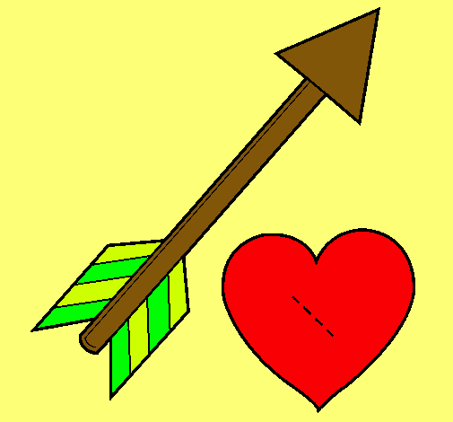 Dibujo Flecha y corazón pintado por Qamilaa29