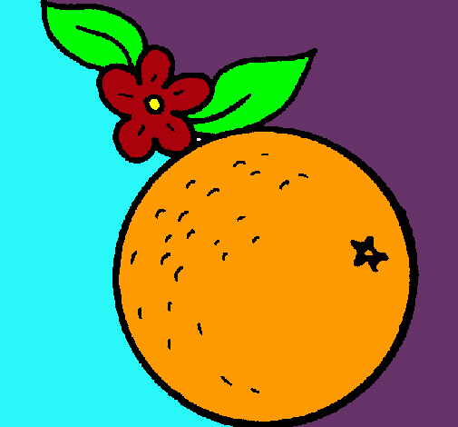 Dibujo naranja pintado por yoby