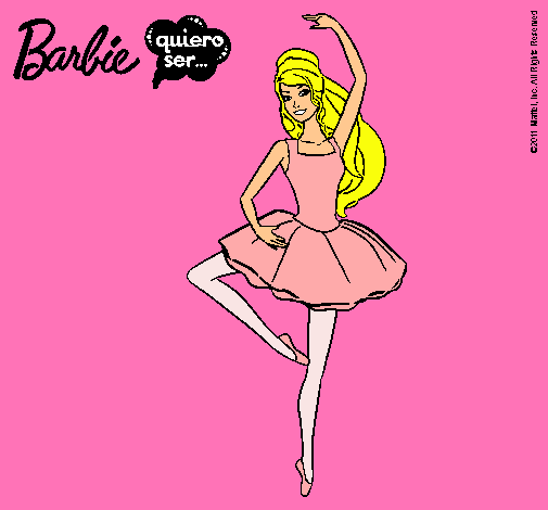 Dibujo Barbie bailarina de ballet pintado por molybella