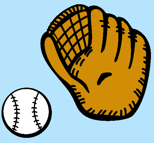 Dibujo Guante y bola de béisbol pintado por guillen
