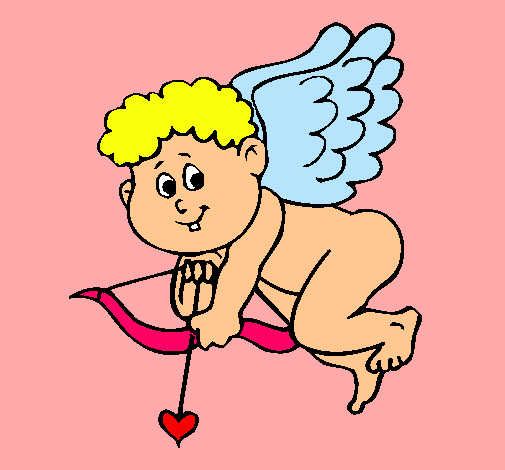 Dibujo Cupido pintado por stephanny