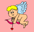 Dibujo Cupido pintado por stephanny