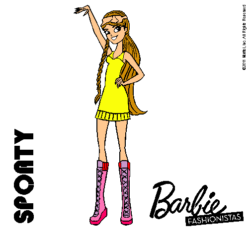 Dibujo Barbie Fashionista 4 pintado por naipí