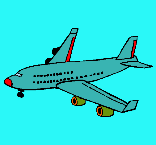 Dibujo Avión de pasajeros pintado por Qamilaa29
