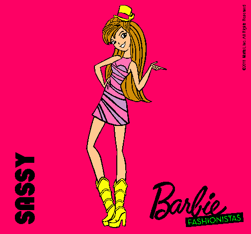 Dibujo Barbie Fashionista 2 pintado por naipí