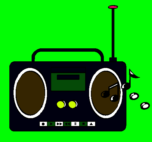 Dibujo Radio cassette 2 pintado por kevinsab