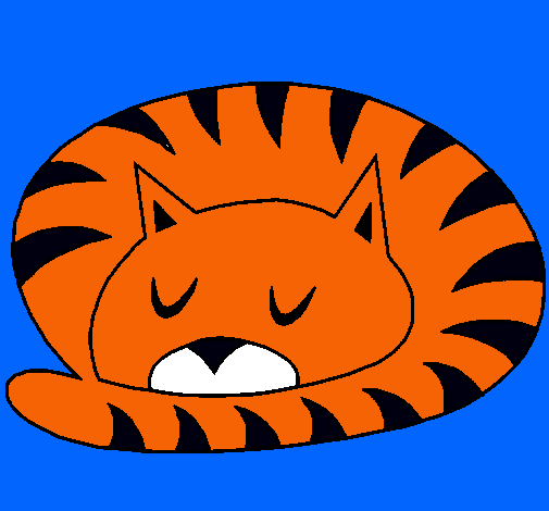 Dibujo Gato durmiendo pintado por danteeee