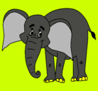 Dibujo Elefante feliz pintado por bennja