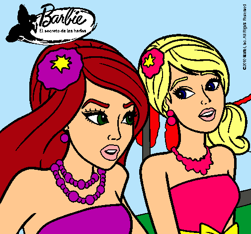 Dibujo Barbie y su amiga pintado por SuperSweet