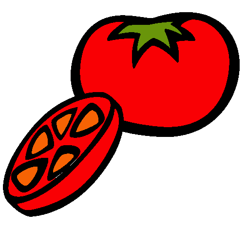 Dibujo Tomate pintado por plata