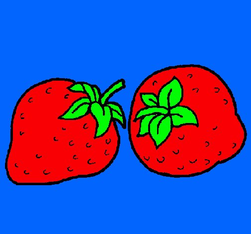 Dibujo fresas pintado por RocioAnto