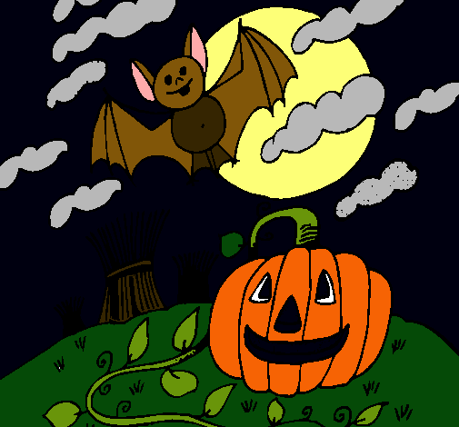 Dibujo Paisaje de Halloween pintado por mau88