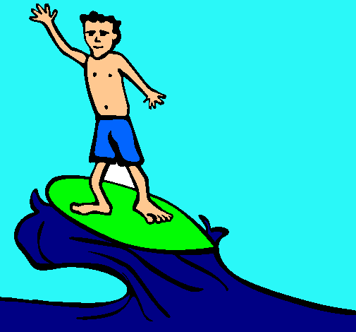 Dibujo Surfista pintado por TITOLEMAIRE