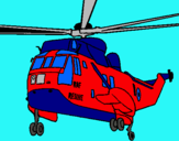Dibujo Helicóptero al rescate pintado por ariel
