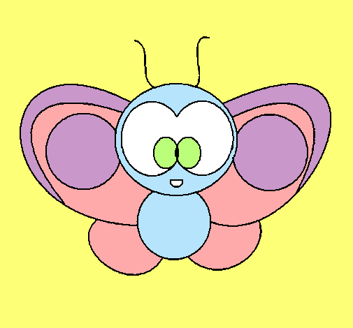 Dibujo Mariposa 2 pintado por Ahome1999