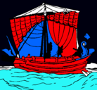 Dibujo Barco romano pintado por becky