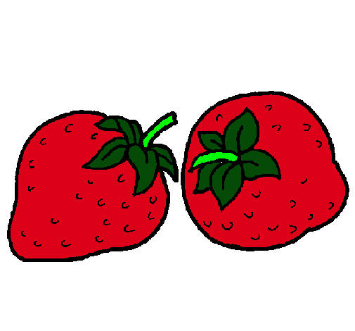 Dibujo fresas pintado por melanieher