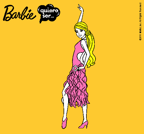 Dibujo Barbie flamenca pintado por pagra