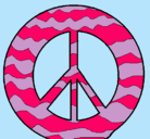 Dibujo Símbolo de la paz pintado por paola11