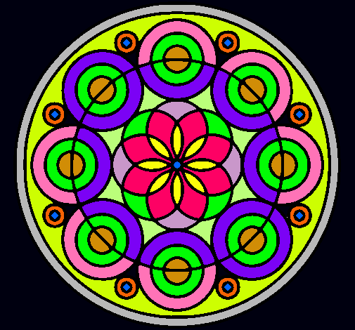 Dibujo Mandala 35 pintado por 6547