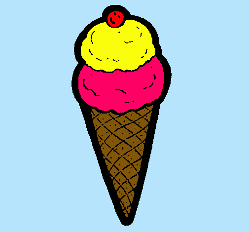 Dibujo Cucurucho de helado pintado por benjaminfreires