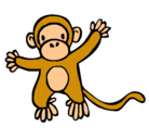 Dibujo Mono pintado por miquito