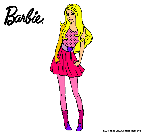 Dibujo Barbie veraniega pintado por amichell