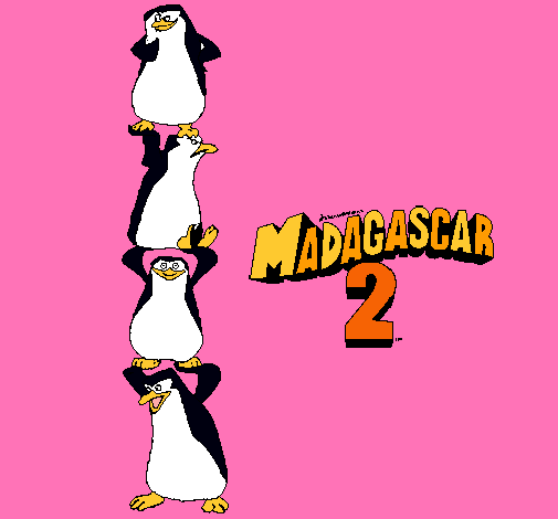 Dibujo Madagascar 2 Pingüinos pintado por bonifacia