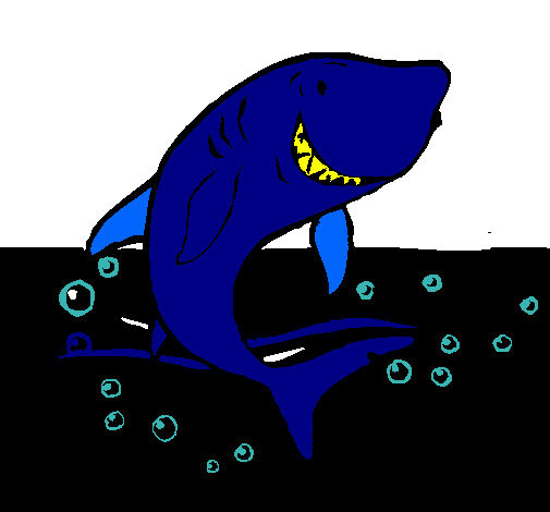 Dibujo Tiburón pintado por umas