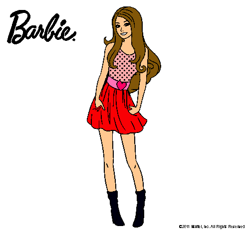Dibujo Barbie veraniega pintado por dadalume