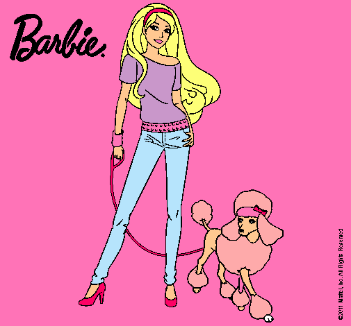 Dibujo Barbie con look moderno pintado por bonifacia