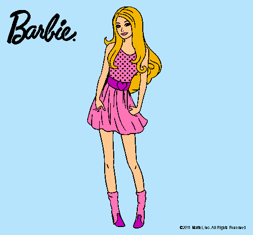 Dibujo Barbie veraniega pintado por Bruguers