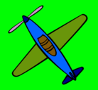 Dibujo Avión III pintado por bennja