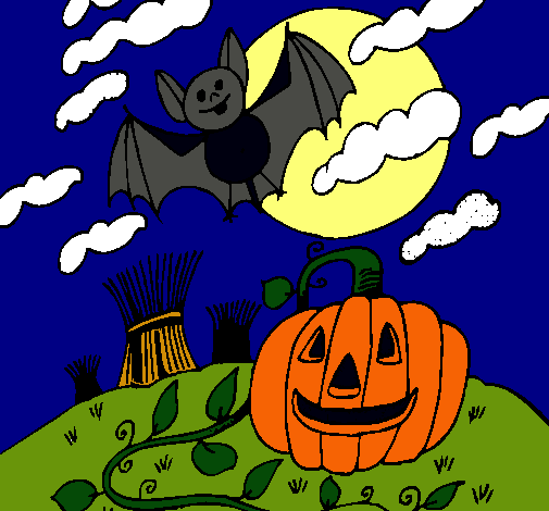 Dibujo Paisaje de Halloween pintado por Qamilaa29