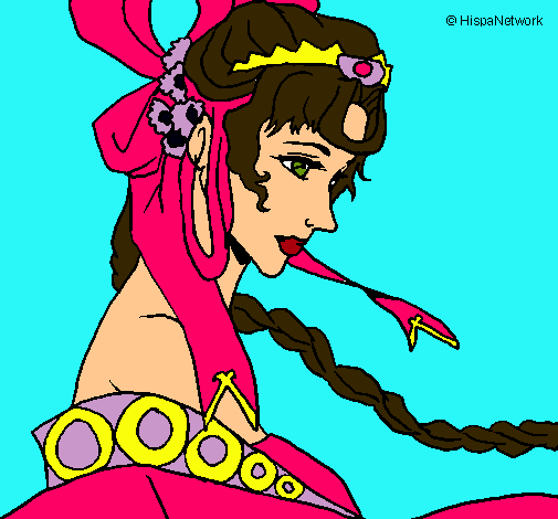 Dibujo Princesa china pintado por stephanny