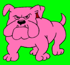 Dibujo Perro Bulldog pintado por dianitadavid