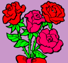 Dibujo Ramo de rosas pintado por daan