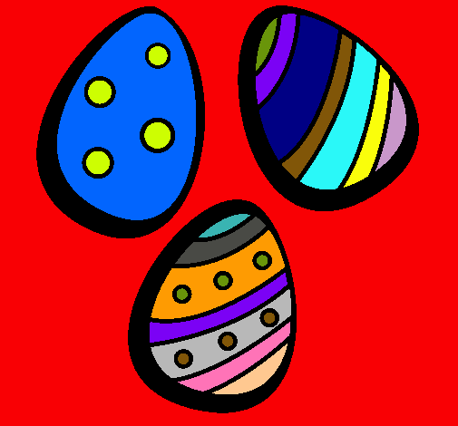 Dibujo Huevos de pascua IV pintado por nenademicorazon