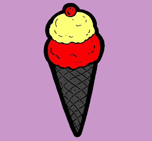 Dibujo Cucurucho de helado pintado por benjaminfreires