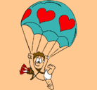 Dibujo Cupido en paracaídas pintado por gufgtvyu