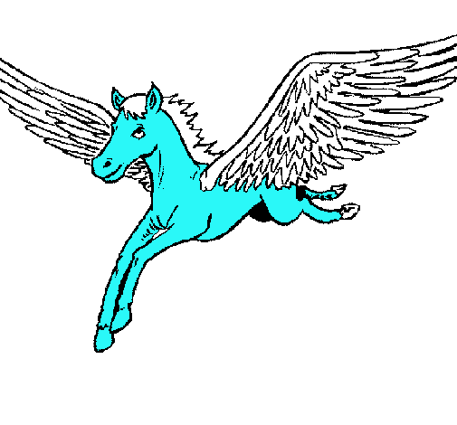 Dibujo Pegaso al vuelo pintado por AsunGabri