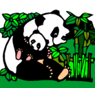 Dibujo Mama panda pintado por IHPS