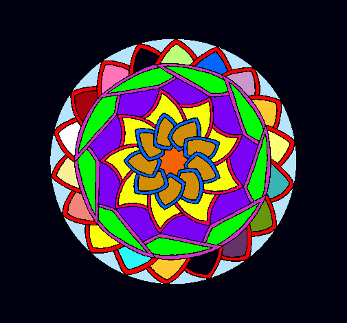 Dibujo Mandala 1 pintado por Maryamm2b2