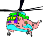 Dibujo Helicóptero al rescate pintado por jehu